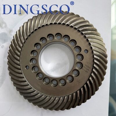 DINGSCO Спиральная коническая шестерня из легированной стали, термообработанная, обработанная на станке с ЧПУ, сверхпрочная шестерня
